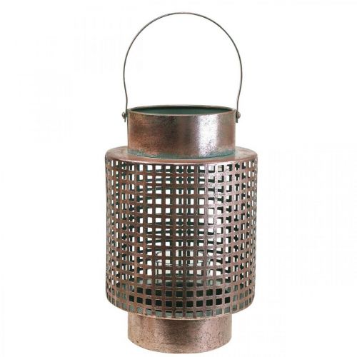 Artikel Dekorativ lanterne lanterne metal med håndtag rose Ø18cm H29cm