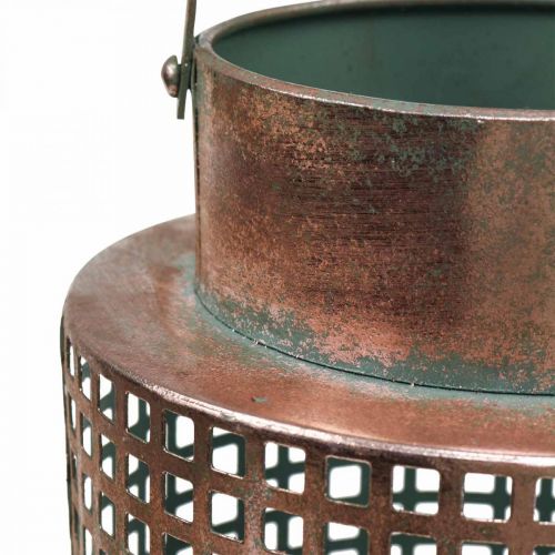 Artikel Dekorativ lanterne lanterne metal med håndtag rose Ø18cm H29cm