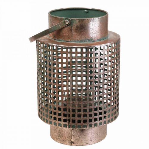 Artikel Dekorativ lanterne lanterne metal med håndtag rose Ø18cm H29cm
