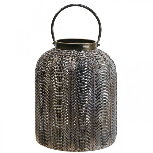 Dekorativ lanterne lanterne hængende metal dekoration Ø25,5cm H43cm