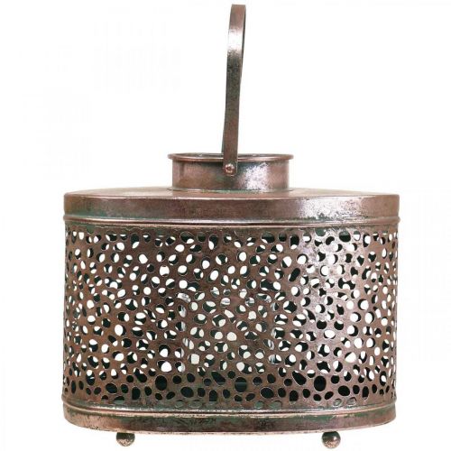 Artikel Deco lanterne oval borddekoration metal 27×16×23cm
