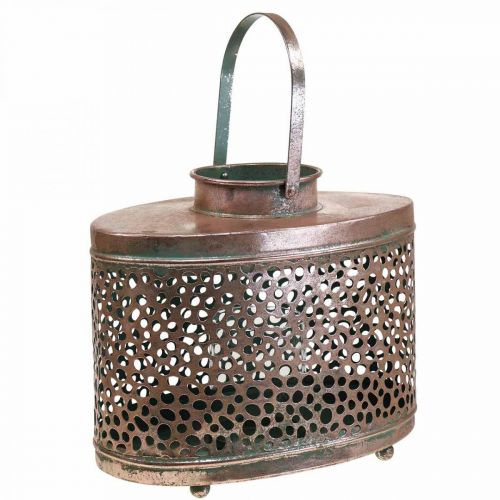 Artikel Deco lanterne oval borddekoration metal 27×16×23cm