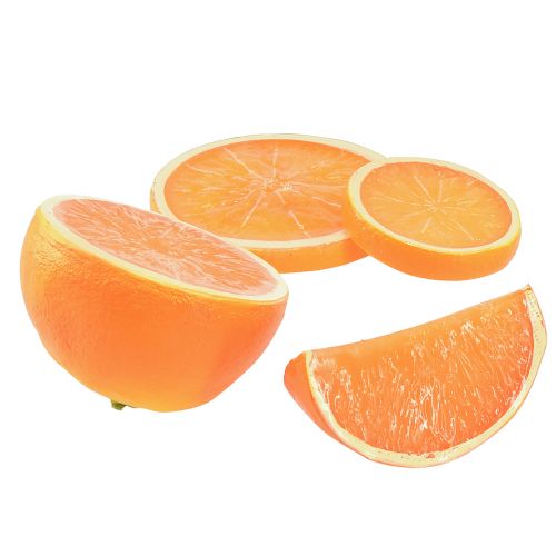 Dekorative appelsiner kunstig frugt i stykker 5-7cm 10stk