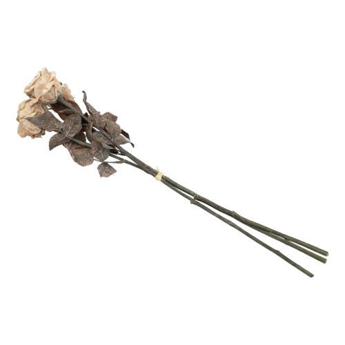 Artikel Dekorative roser Cremehvide kunstige roser Silkeblomster Antik look L65 cm Pakke med 3