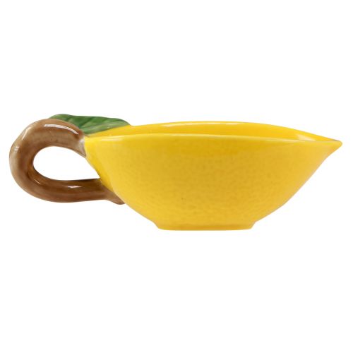 Artikel Dekorativ citronskål keramisk citronskål gul 17×8cm