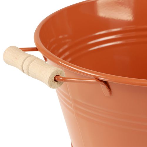 Artikel Dekorativ skål med hanke metal orange brun Ø29cm H14,5cm