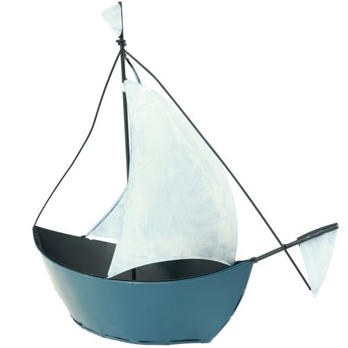 Floristik24 Dekorativt sejlbådsmetalskib til udsmykning 32,5×10×29cm