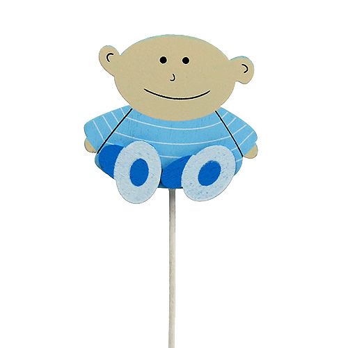 Floristik24 Pyntestik babyblå 5cm L25cm 20 stk