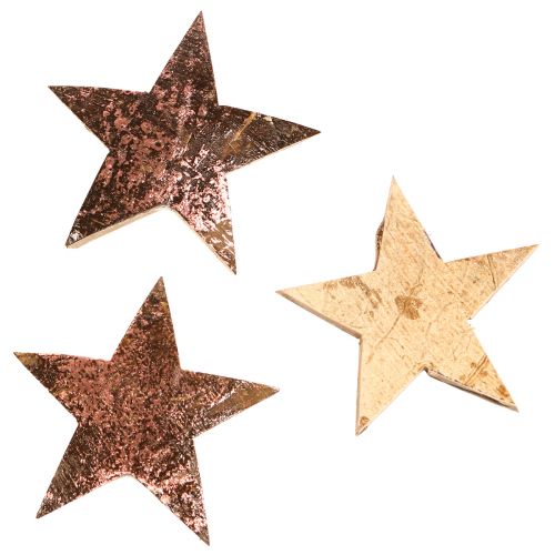 Artikel Deco Star Julestjerne Kokos Pink Metallic 5cm 50p