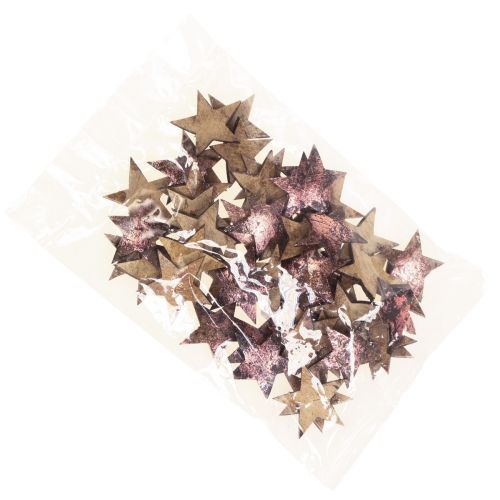 Floristik24 Dekorativ stjerne julestjerne kokos pink metallic 5cm 50 stk