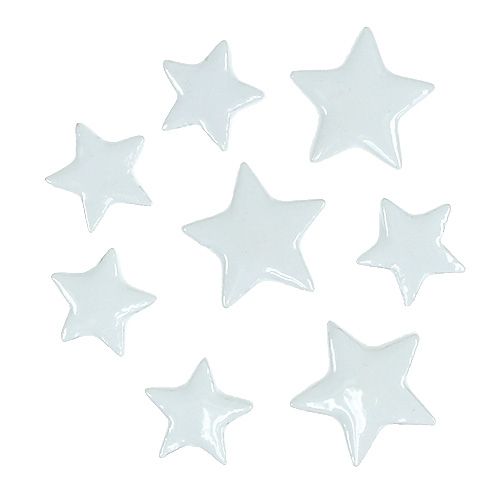 Floristik24 Deco stjerner til at drysse hvid 4-5cm 72p