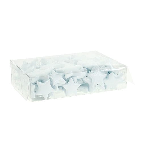 Artikel Dekorative stjerner til spredning hvid 4-5cm 72 stk