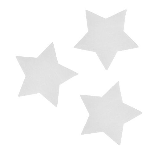 Floristik24 Dekorative stjerner hvide 7cm 8stk