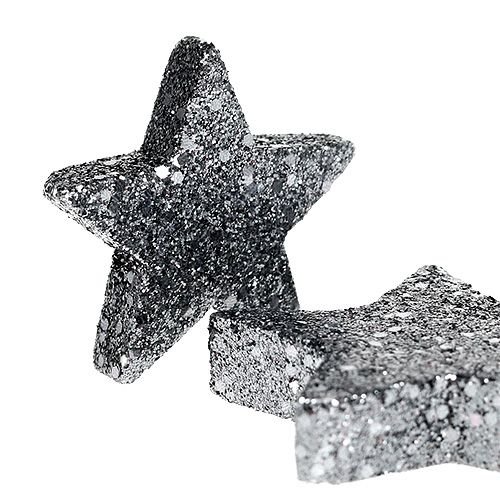 Dekorative stjerner til spredning af 4-5cm sort 40stk