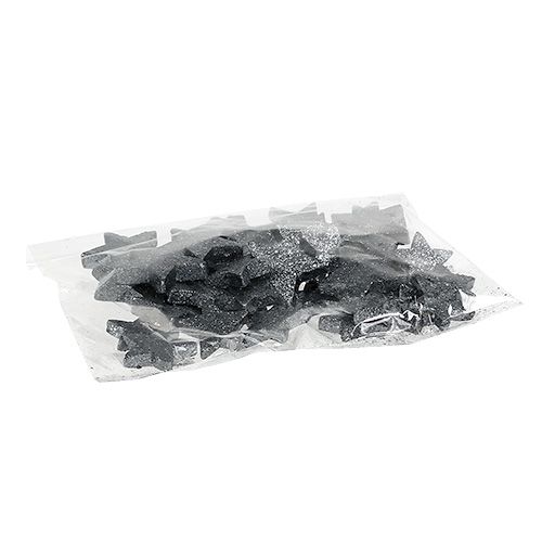 Floristik24 Dekorative stjerner til spredning af 4-5cm sort 40stk