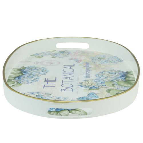 Artikel Dekorativ bakke hortensia plastbakke hvid 39×27,5cm