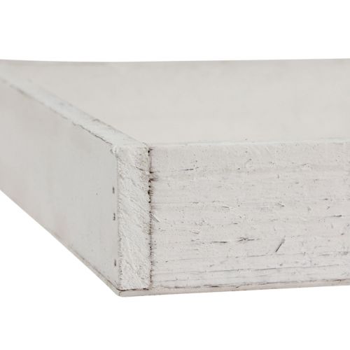 Floristik24 Dekorativ bakke firkantet træbakke hvid 20×20×3,5cm