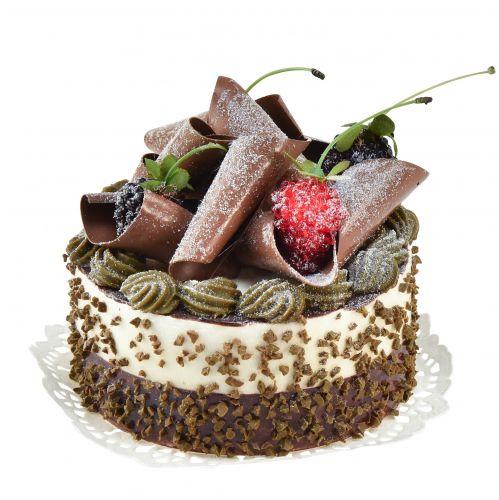 Floristik24 Dekorativ kage chokolade kunstig kage dummy Ø10cm