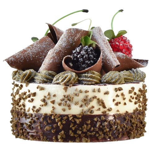 Floristik24 Dekorativ kage chokolade kunstig kage dummy Ø10cm