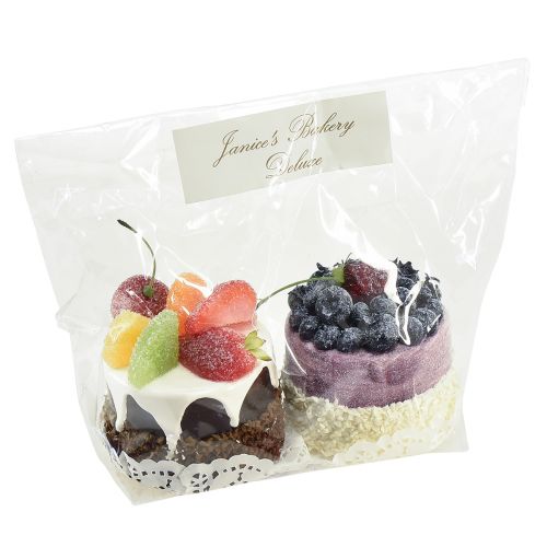 Artikel Dekorative kager med frugt, madsuttere Ø8 cm, 2 stk.