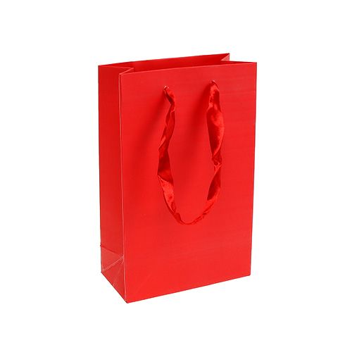 Floristik24 Deco taske til gave rød 12cm x19cm 1stk