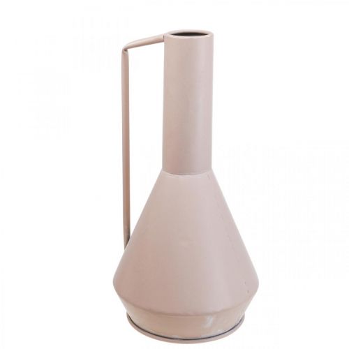 Floristik24 Dekorativ vase dekorativ kande i metal lys pink 19,5cm H38,5cm