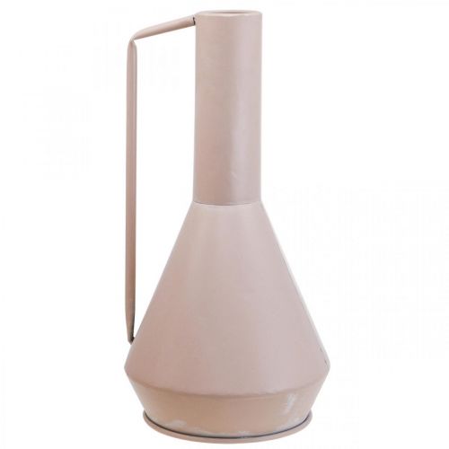 Artikel Dekorativ vase dekorativ kande i metal lys pink 19,5cm H38,5cm