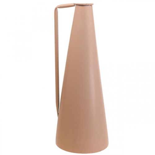 Artikel Dekorativ vase metalhåndtag gulvvase laks 20x19x48cm