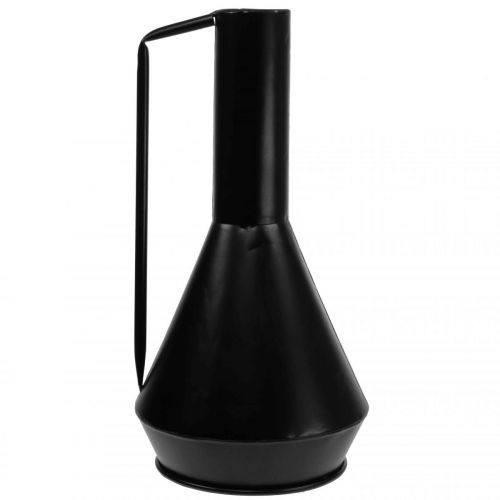 Artikel Dekorativ vase dekorative kande i metal sort 19,5cm H38,5cm