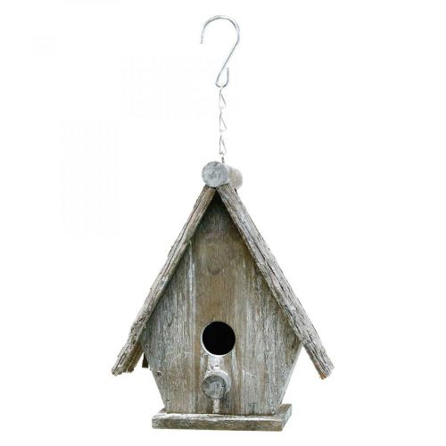 Artikel Dekorativt fuglehus til ophæng Birdhouse Deco Grey H22cm