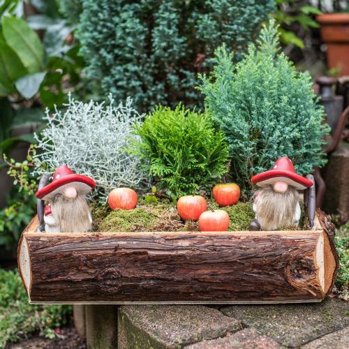 Floristik24 Deco alf keramisk champignon hat borddekoration rød, hvid H10.5cm 3stk