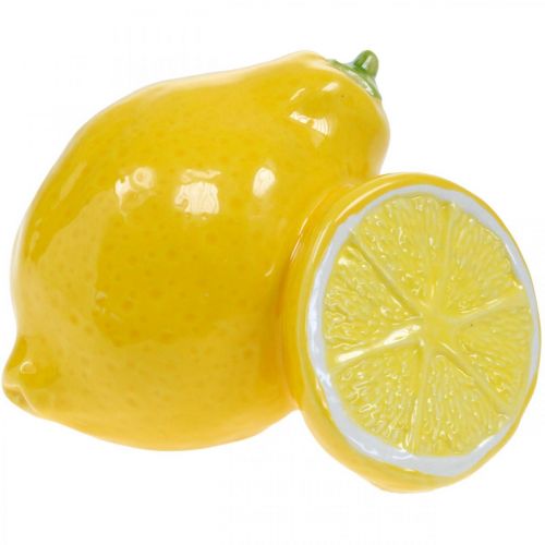 Floristik24 Dekorativ citron keramik sommer dekoration borddekoration 11cm