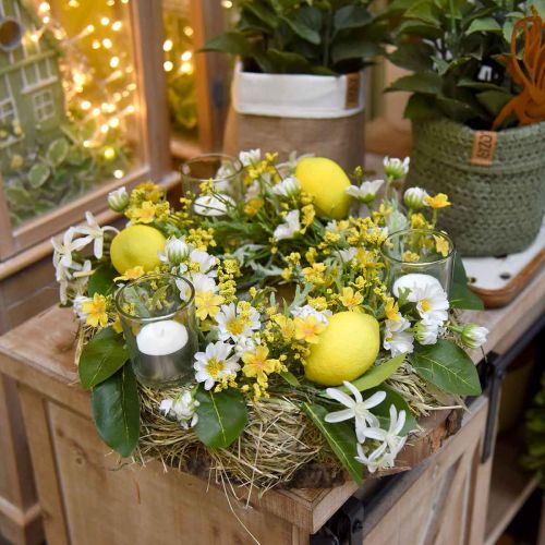 Floristik24 Deco gren citron kunstig citron gren 42cm 3 stk