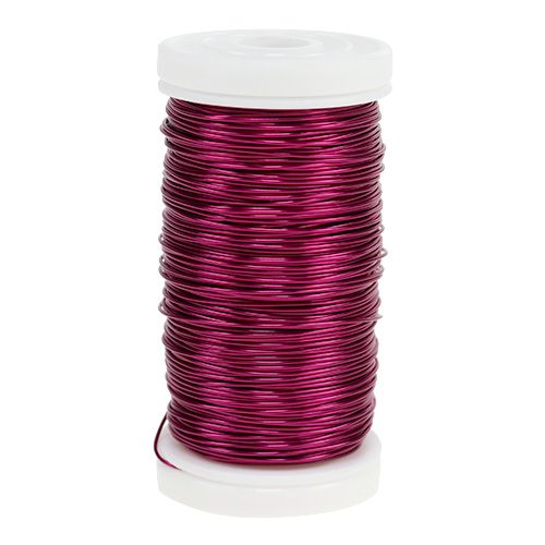 Floristik24 Deco Emaljeret Wire Pink Ø0,50mm 50m 100g