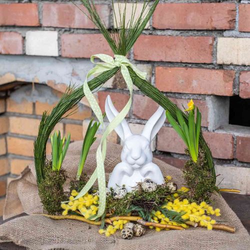 Floristik24 Deco kanin hvid, buste kanin hoved, keramik H21cm