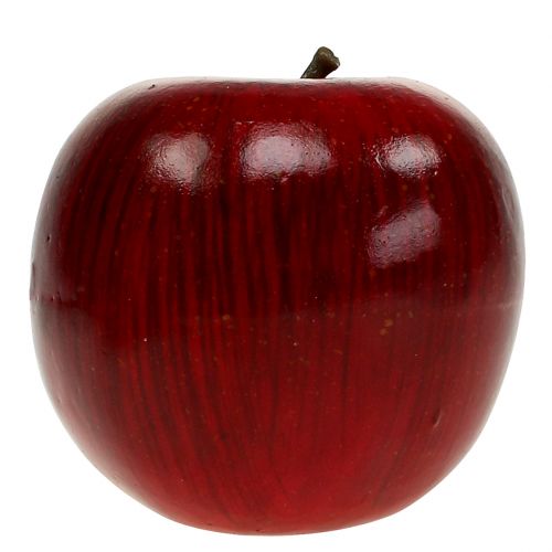 Dekorative æbler røde, lakerede Ø8cm 6p