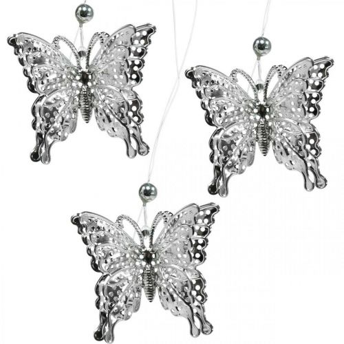 Artikel Dekorativt vedhæng sommerfugl, bryllupsdekoration, metal sommerfugl, forår 6stk