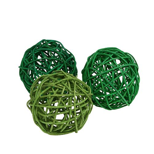 Sorter bolde Grøn 7cm 18p