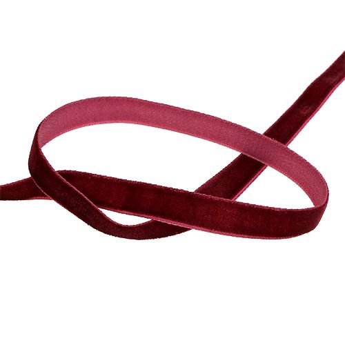 Artikel Dekorativt bånd Velvet Bordeaux 10mm 20m