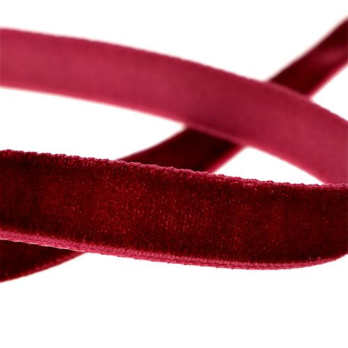 Artikel Dekorativt bånd Velvet Bordeaux 10mm 20m