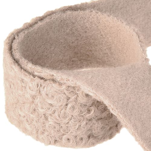 Artikel Dekorativt bånd gammelrosa bredt gavebånd uldlook 40mm 8m