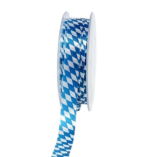 Floristik24 Dekorationsbånd blå-hvid 15mm 20m