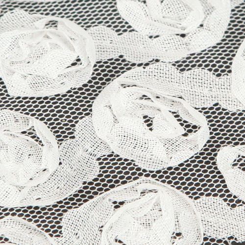 Artikel Dekorativt bånd bryllup hvide roser gavebånd 60mm 5m