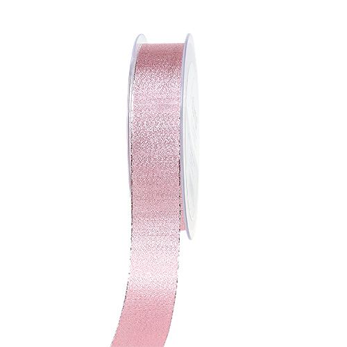 Floristik24 Dekorationsbånd pink med glimmer 25mm 20m