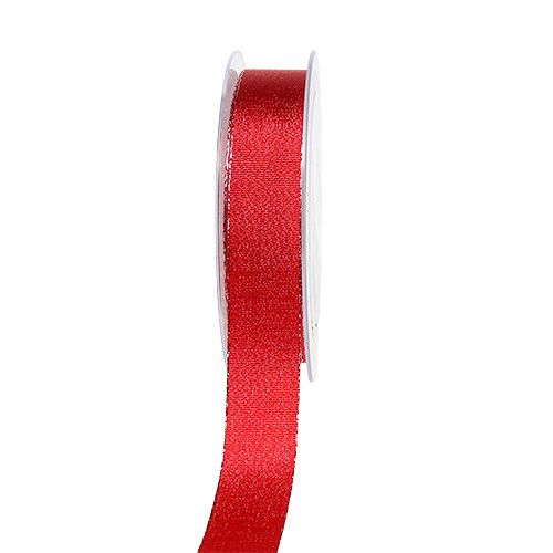 Artikel Dekorationsbånd rød med glimmer 25mm 20m