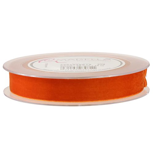 Artikel Dekorativt bånd fløjlsbånd mørk orange 20mm 10m