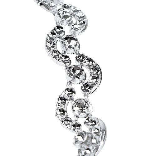 Deco bånd sølv skinnende 10mm 9m | Floristik24.dk