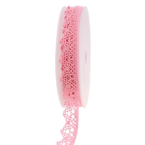 Dekorativt bånd blonder 22mm 20m pink