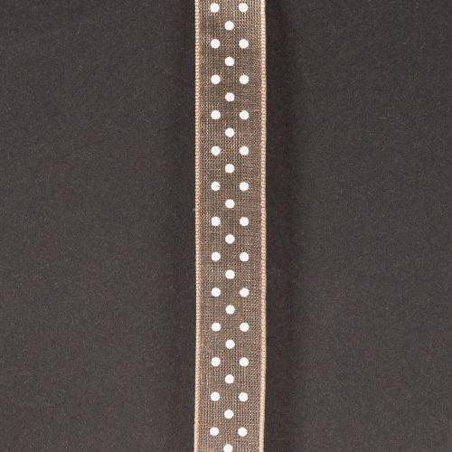 Artikel Gavebånd med prikker til stilfuld bryllupsdekoration og kreativ indpakning, 1,5 cm bredt, 20 m langt