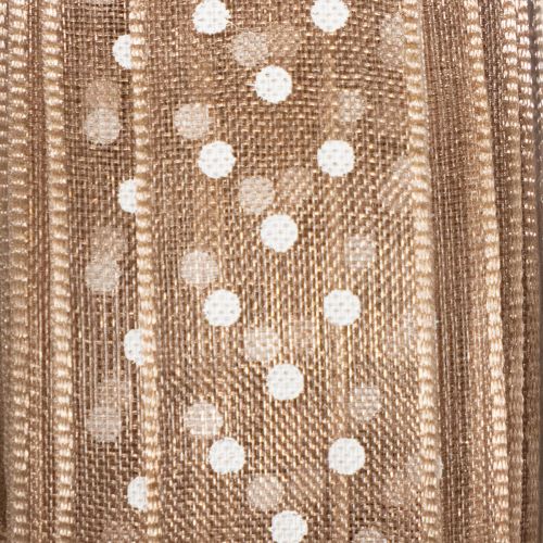 Artikel Gavebånd med prikker til stilfuld bryllupsdekoration og kreativ indpakning, 1,5 cm bredt, 20 m langt